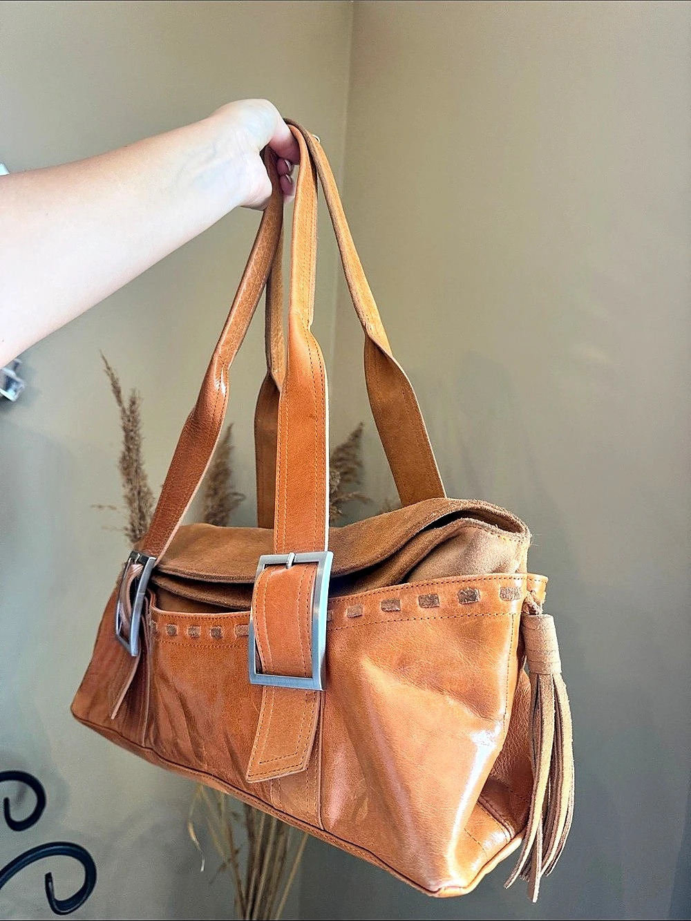 Kenneth Cole Brown Tote Bag Vintage - Picture 4 of 9